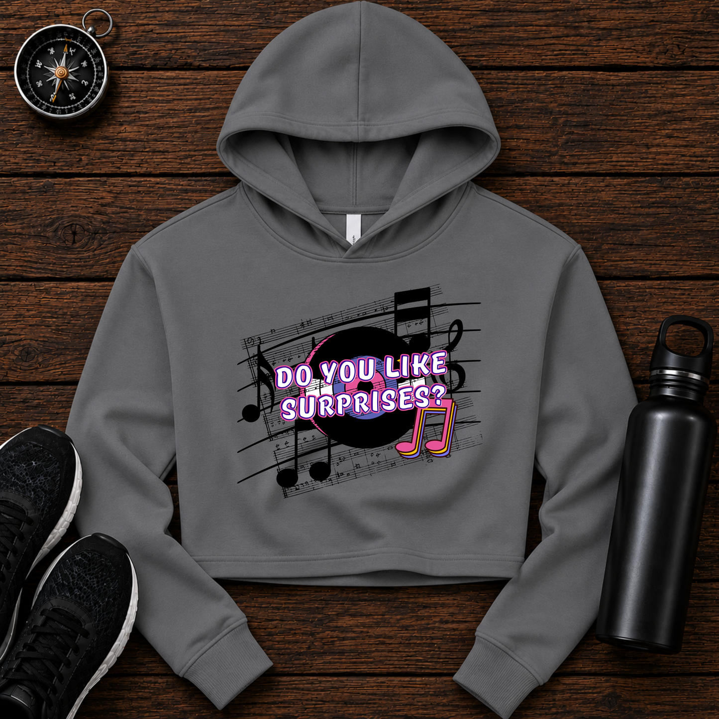 Vinyle Crop Hoodie