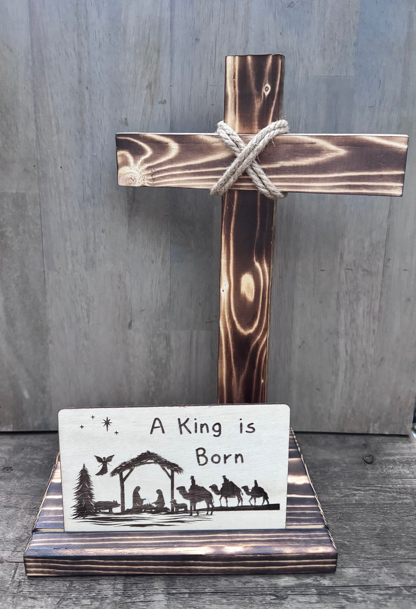 Wooden Cross Card Display